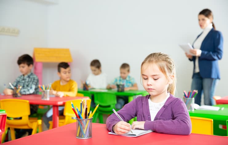 Kids in a classroom